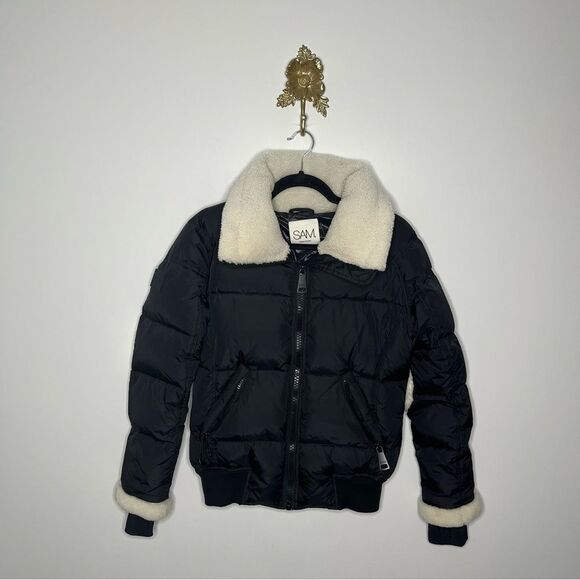 SAM. New York Nikki Shearling Trimmed Jacket M - Picture 1 of 9